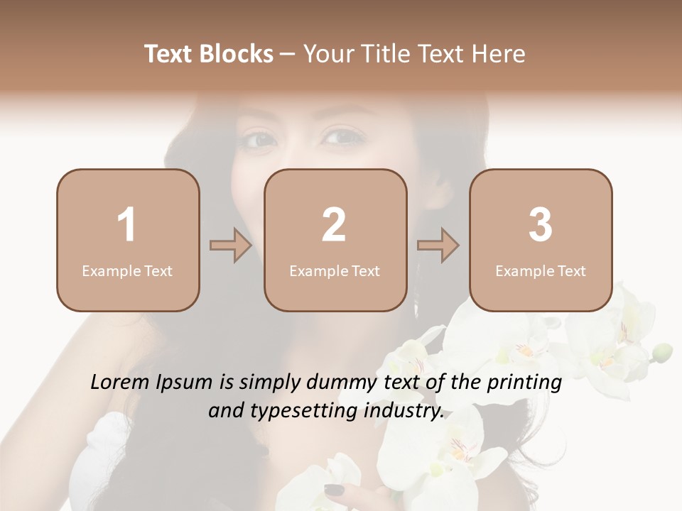 Brunette Model Face PowerPoint Template