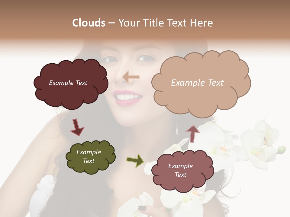 Brunette Model Face PowerPoint Template