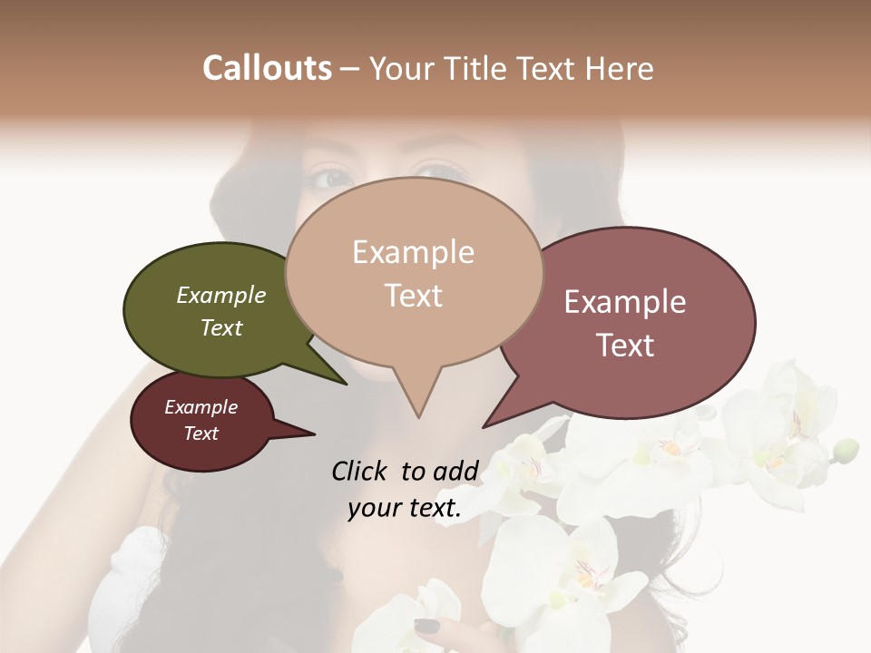 Brunette Model Face PowerPoint Template