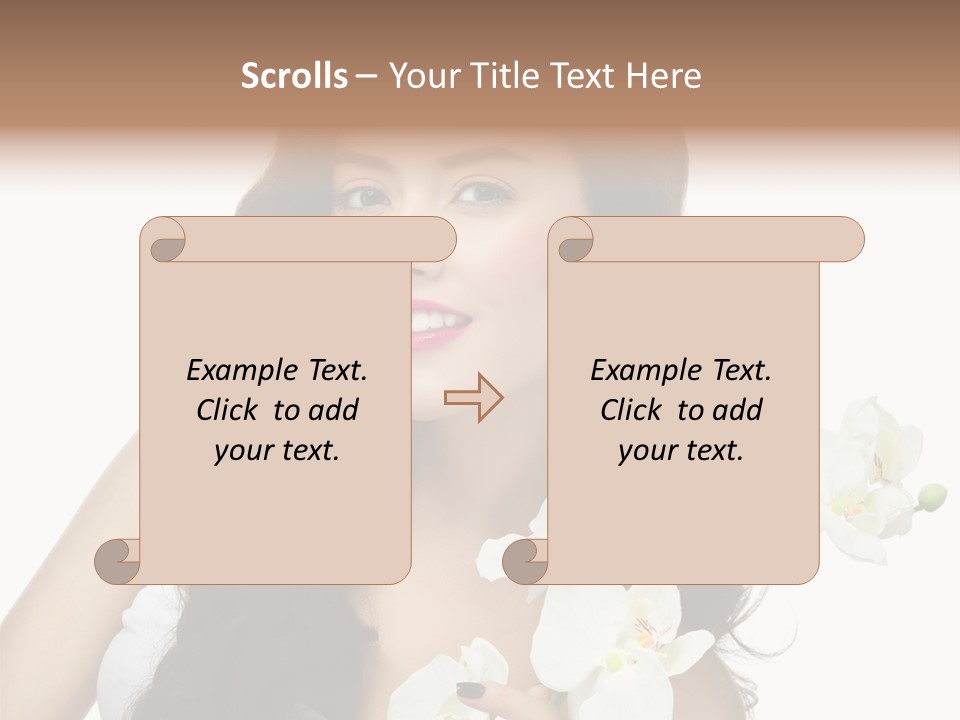 Brunette Model Face PowerPoint Template