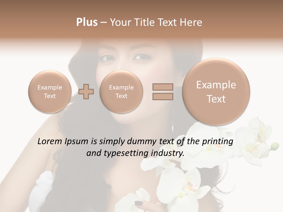 Brunette Model Face PowerPoint Template