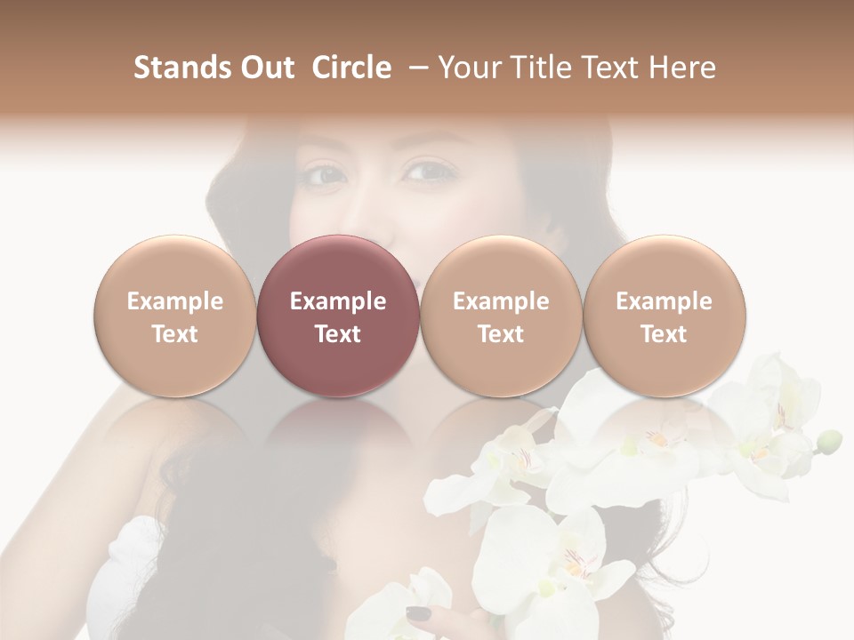 Brunette Model Face PowerPoint Template