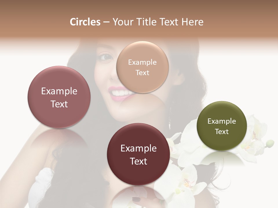 Brunette Model Face PowerPoint Template