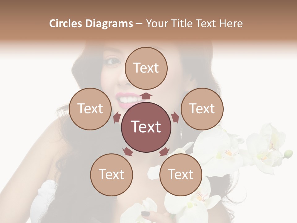 Brunette Model Face PowerPoint Template