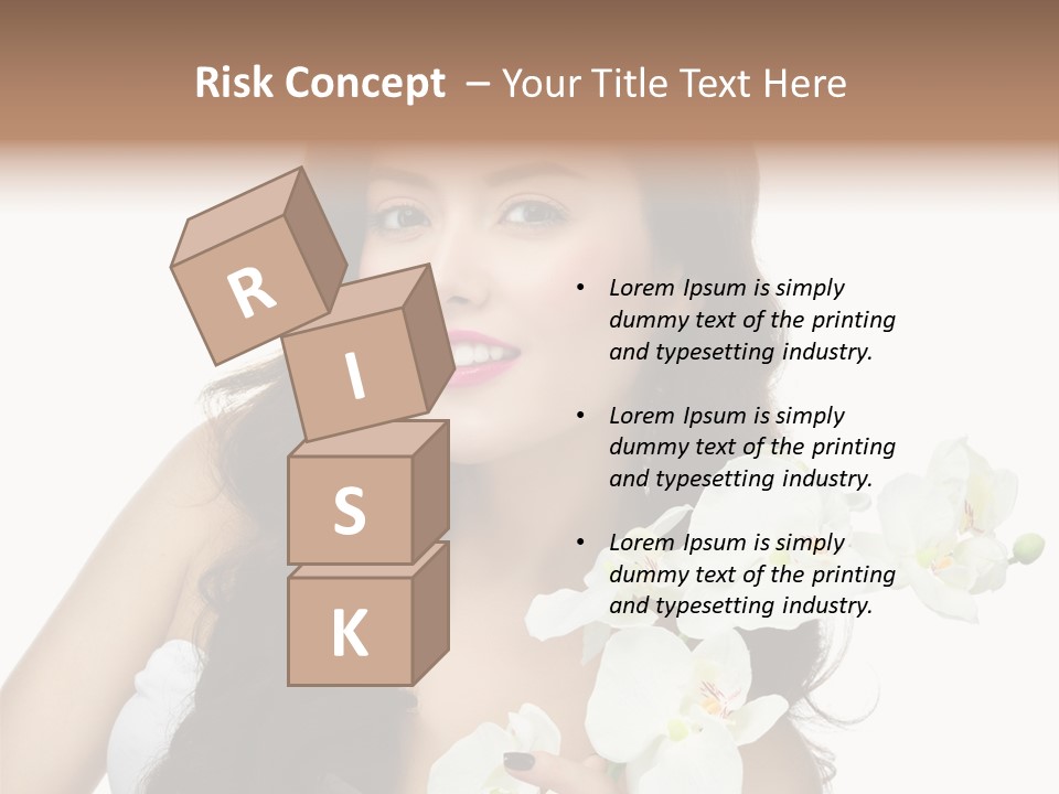 Brunette Model Face PowerPoint Template