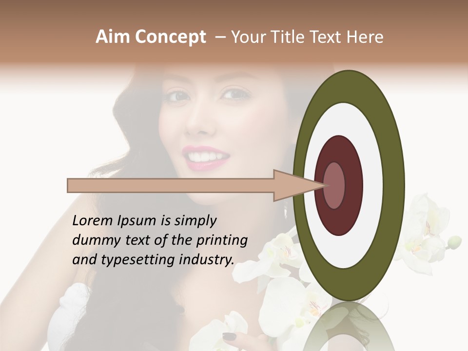 Brunette Model Face PowerPoint Template