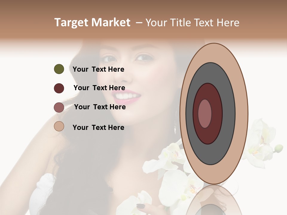 Brunette Model Face PowerPoint Template