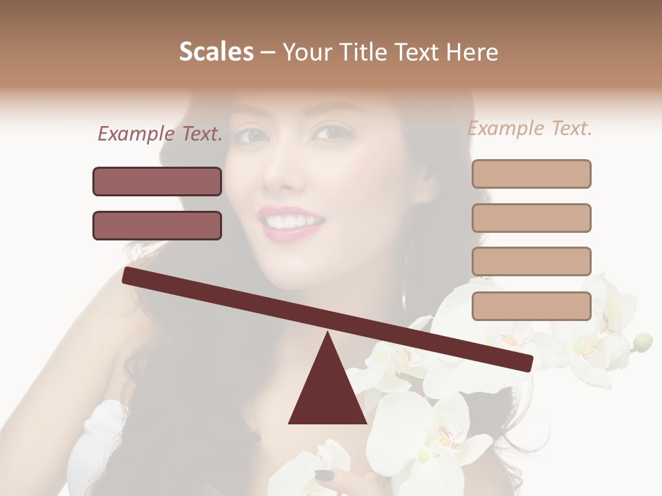 Brunette Model Face PowerPoint Template