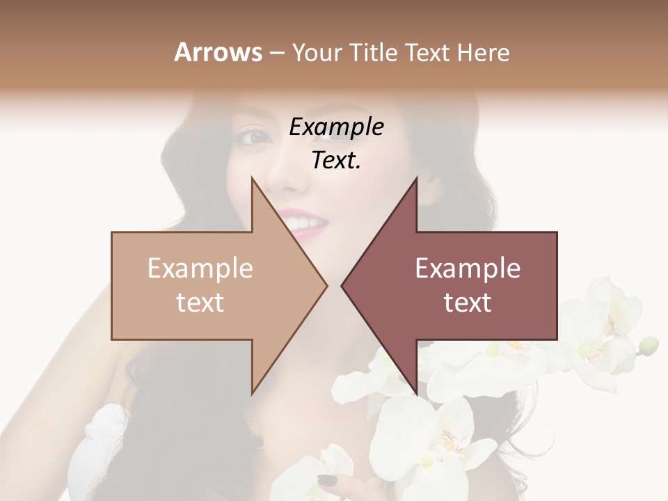 Brunette Model Face PowerPoint Template