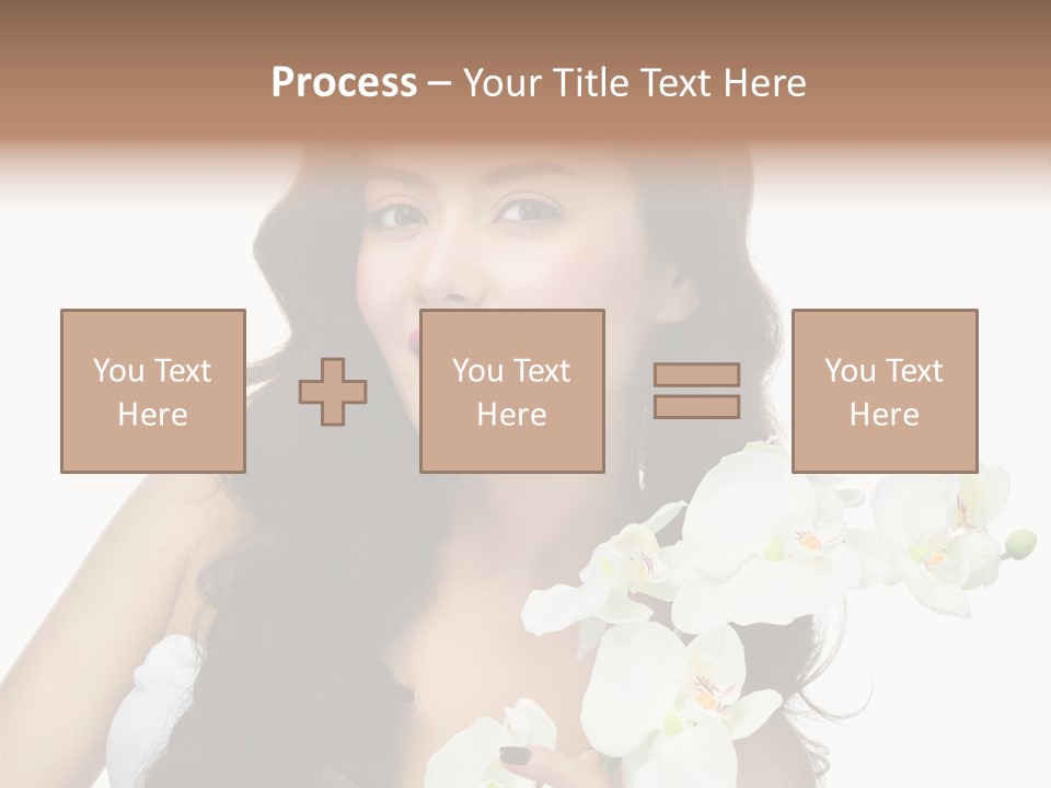 Brunette Model Face PowerPoint Template