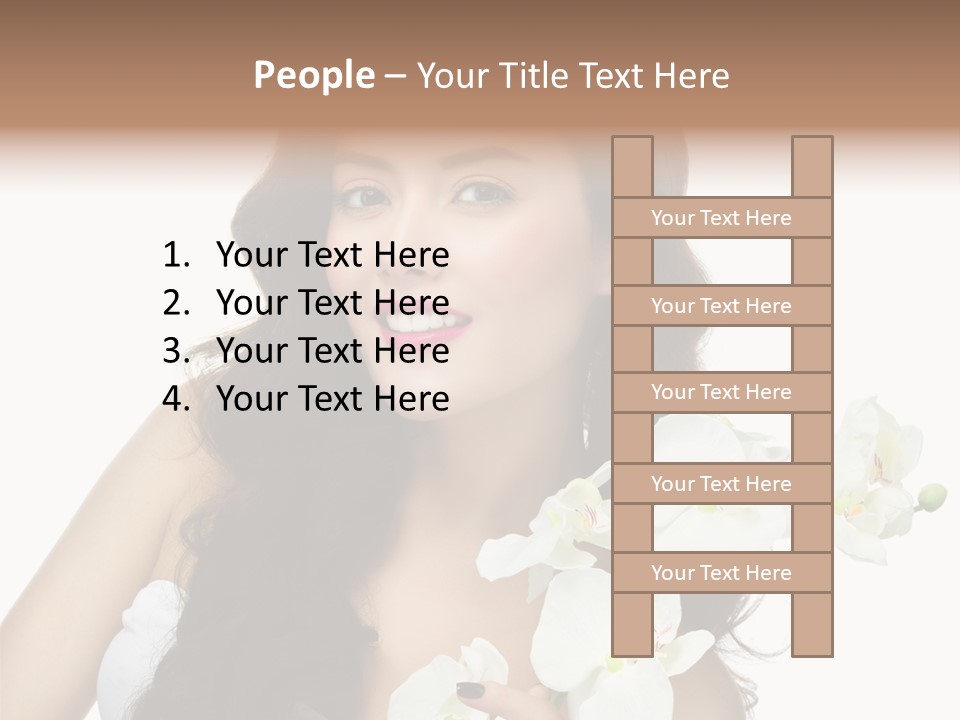 Brunette Model Face PowerPoint Template