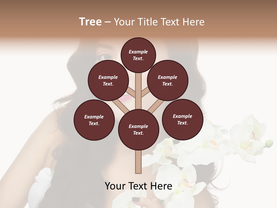 Brunette Model Face PowerPoint Template