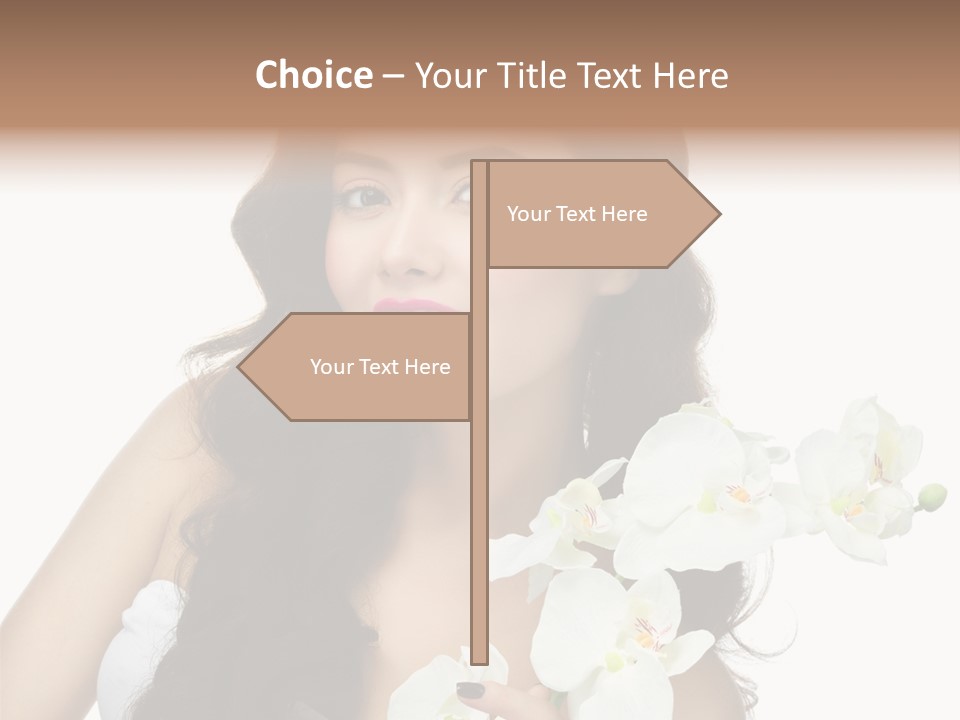 Brunette Model Face PowerPoint Template