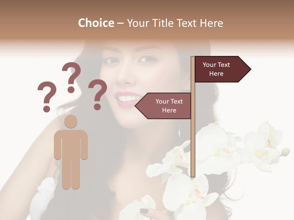 Brunette Model Face PowerPoint Template