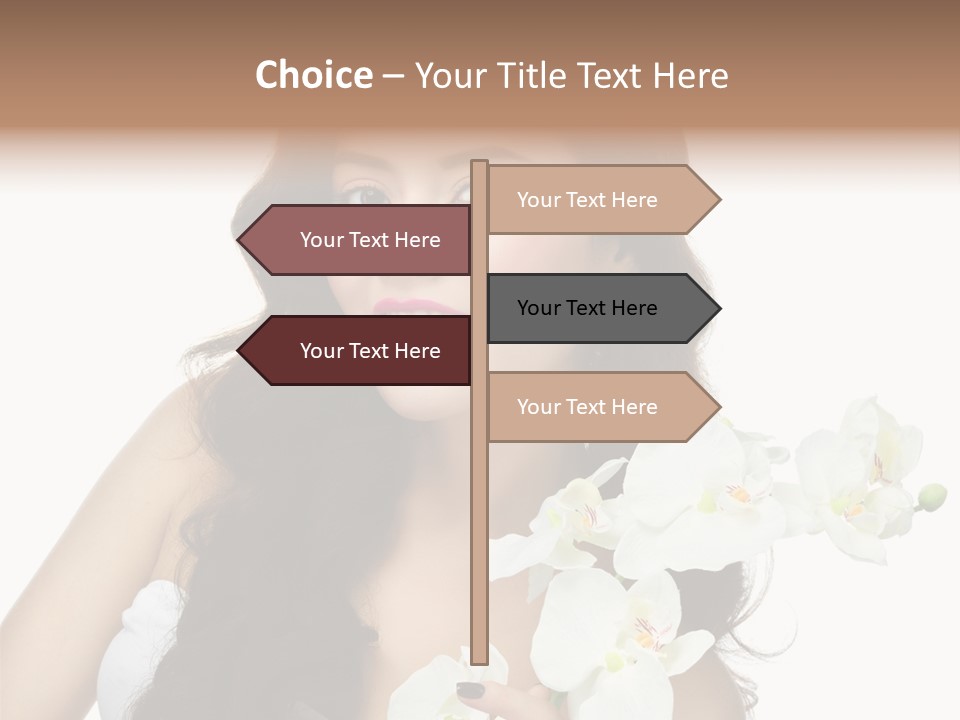 Brunette Model Face PowerPoint Template