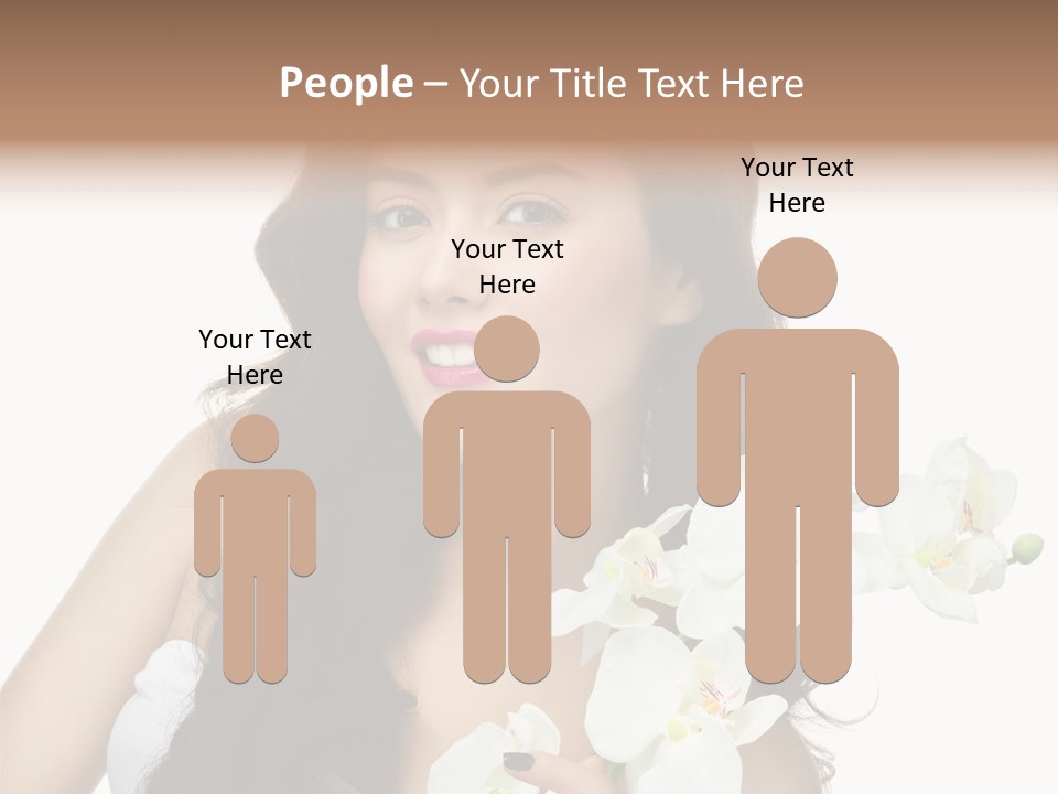 Brunette Model Face PowerPoint Template