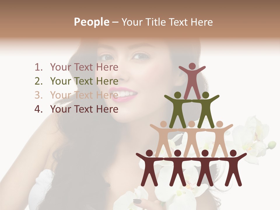 Brunette Model Face PowerPoint Template