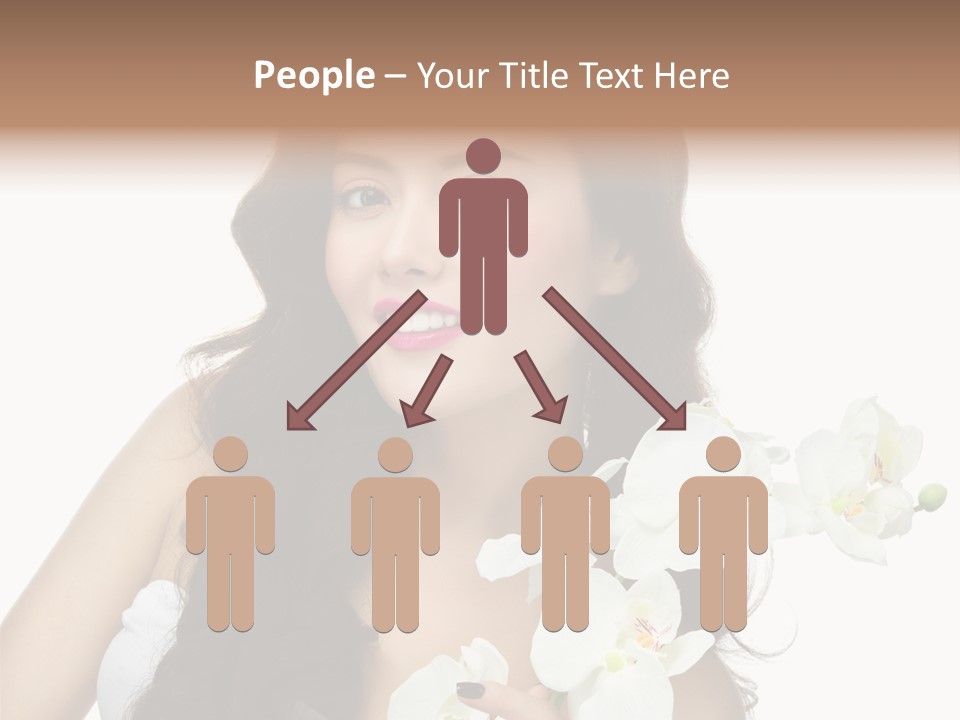 Brunette Model Face PowerPoint Template