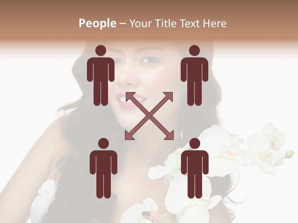 Brunette Model Face PowerPoint Template