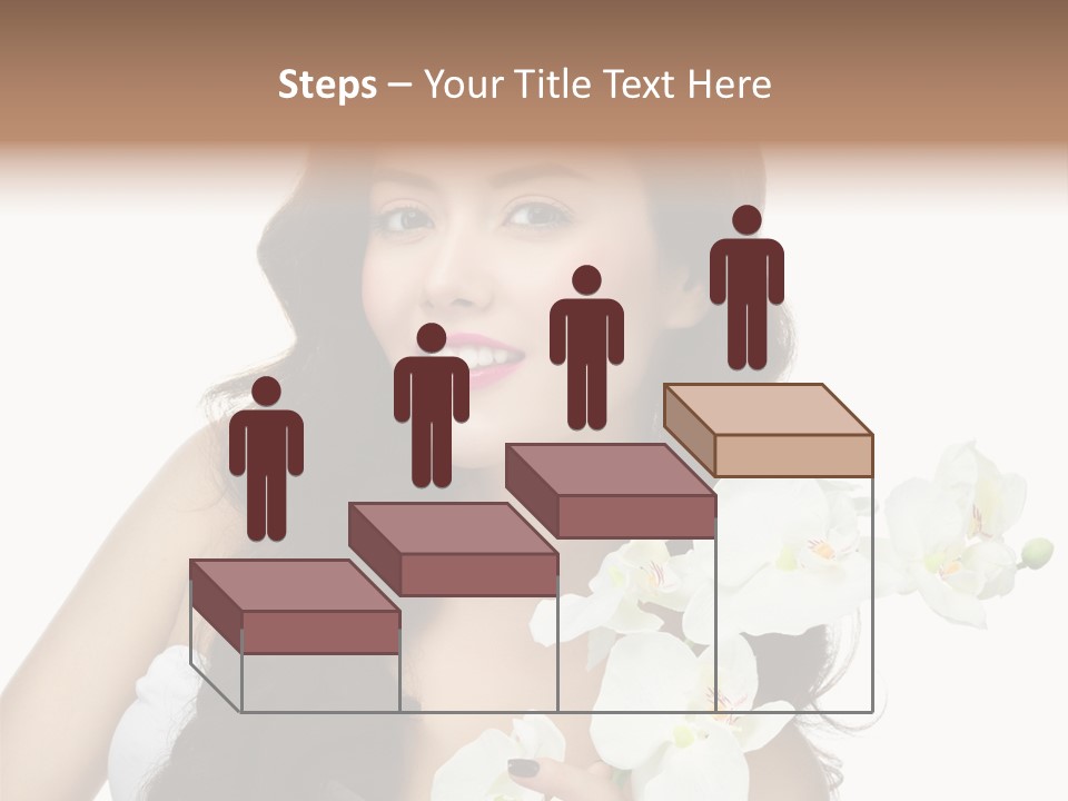 Brunette Model Face PowerPoint Template