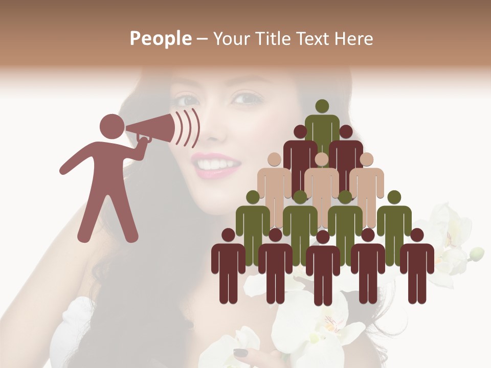 Brunette Model Face PowerPoint Template