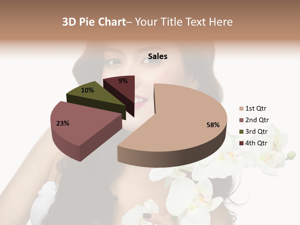 Brunette Model Face PowerPoint Template