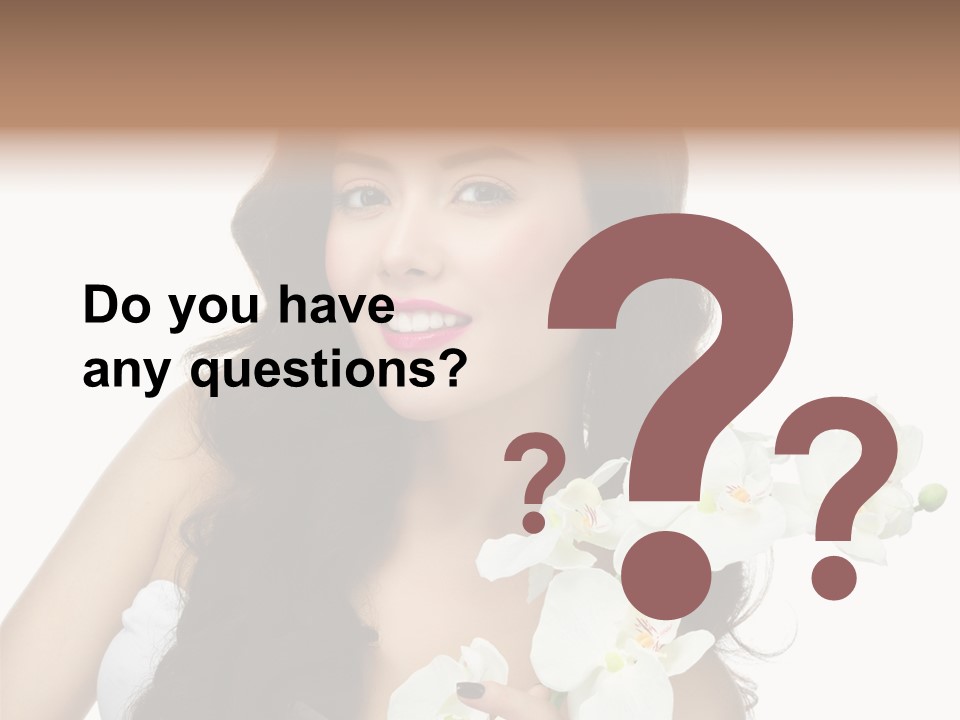 Brunette Model Face PowerPoint Template