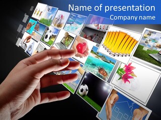 Images Pressing Concept PowerPoint Template