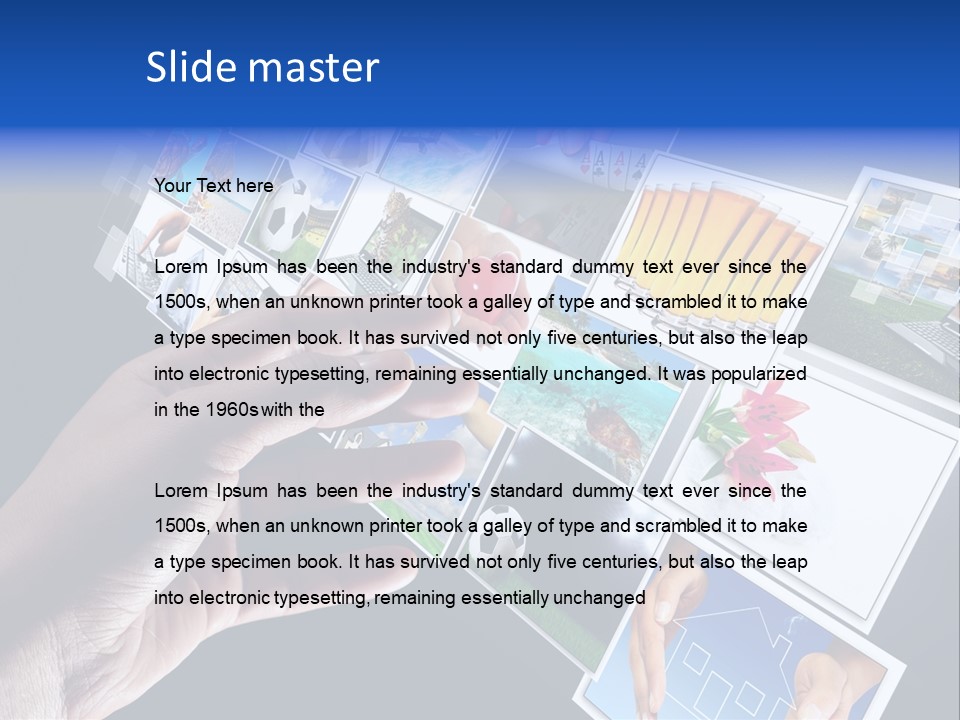Images Pressing Concept PowerPoint Template