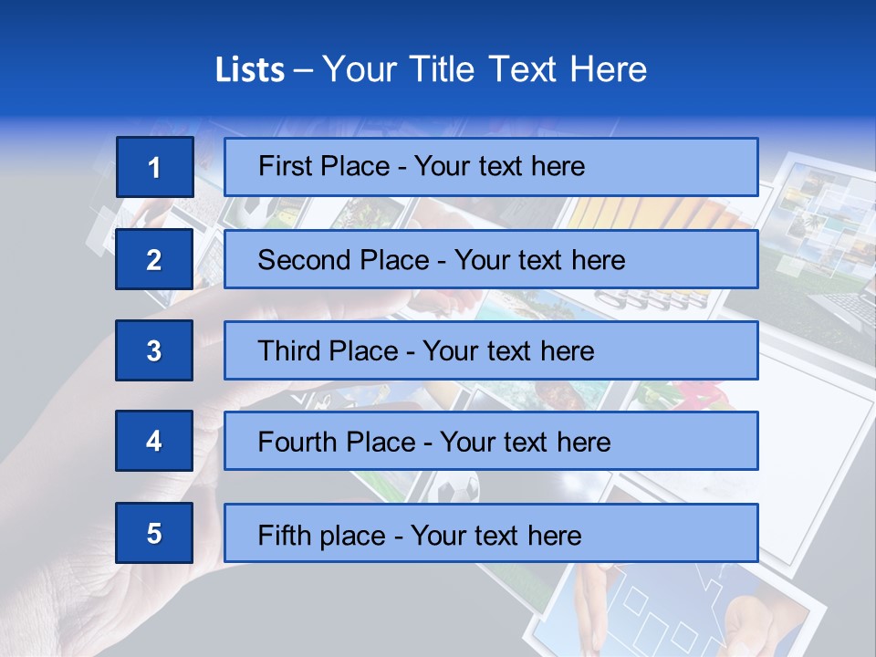 Images Pressing Concept PowerPoint Template