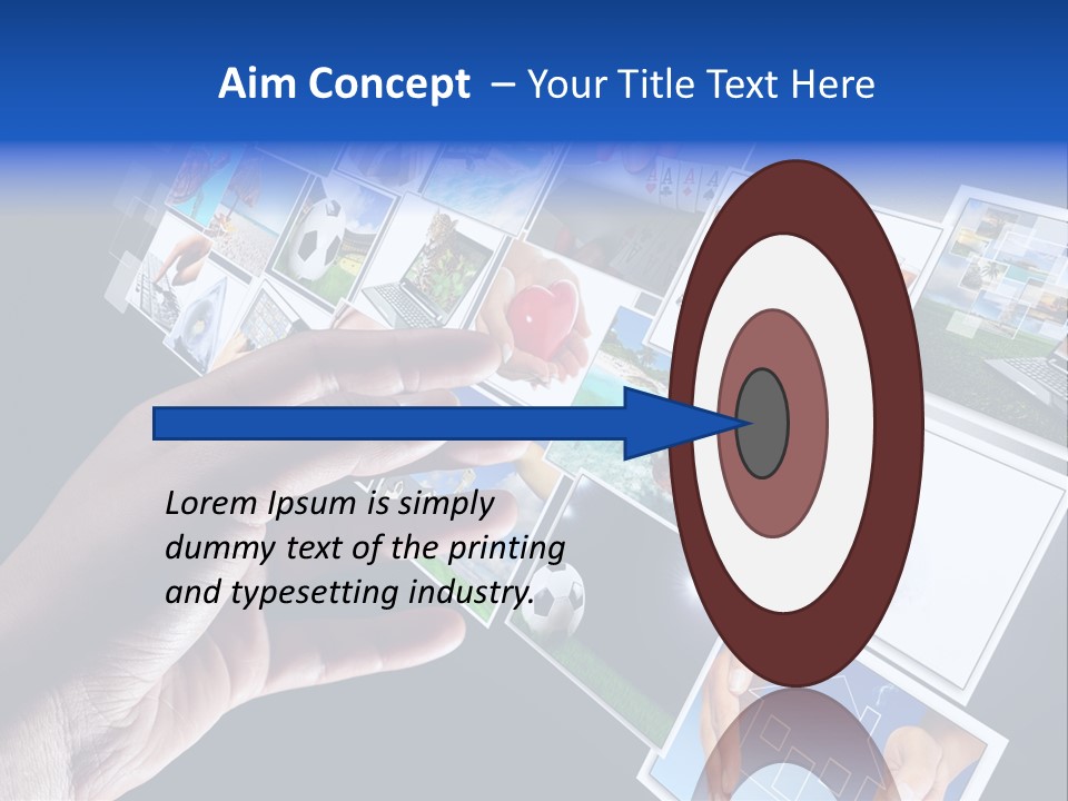 Images Pressing Concept PowerPoint Template
