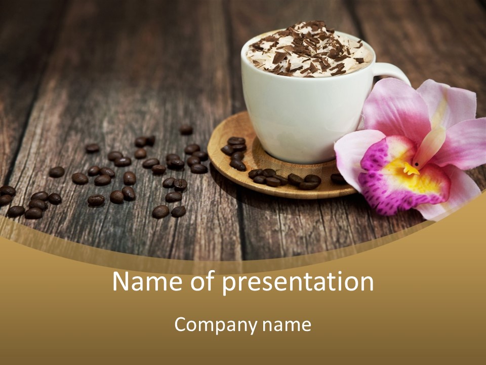 Coffee Cup Literature Aroma PowerPoint Template