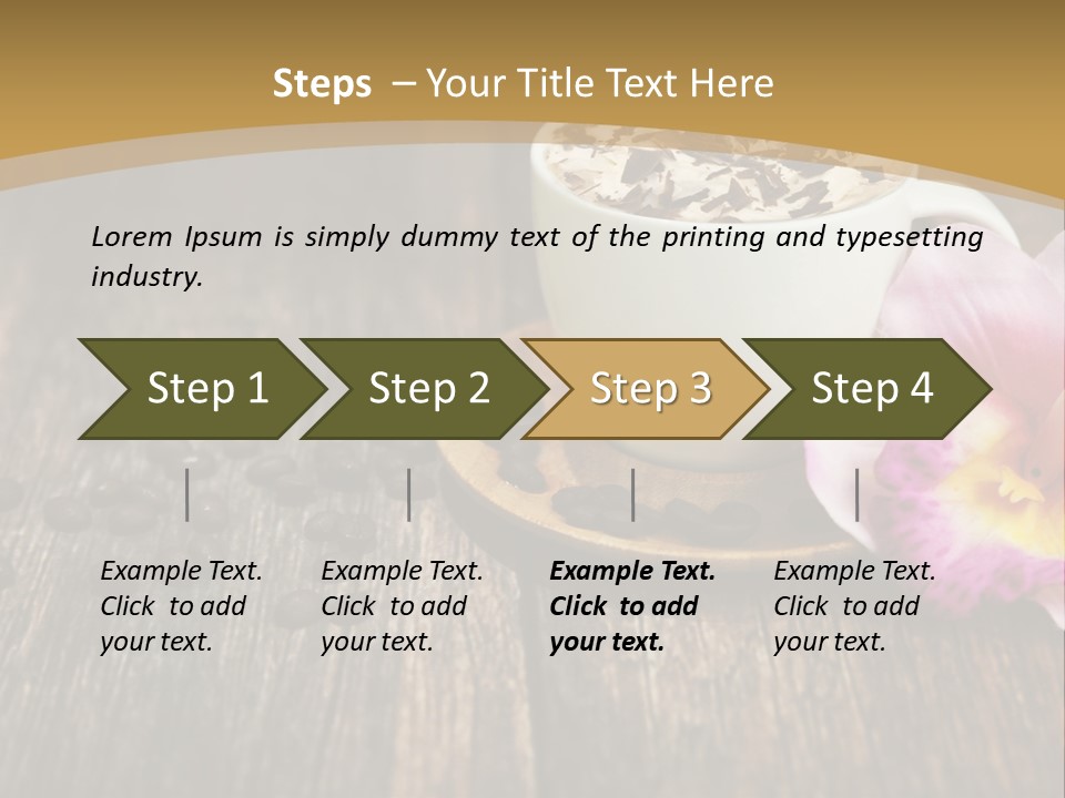 Coffee Cup Literature Aroma PowerPoint Template