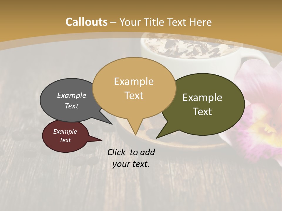 Coffee Cup Literature Aroma PowerPoint Template