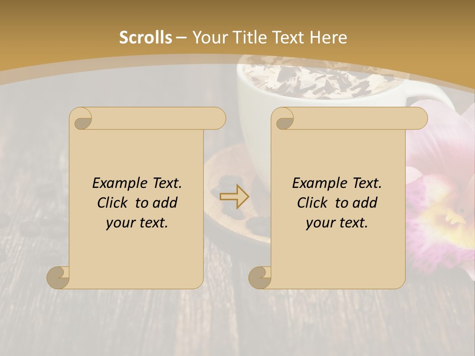 Coffee Cup Literature Aroma PowerPoint Template