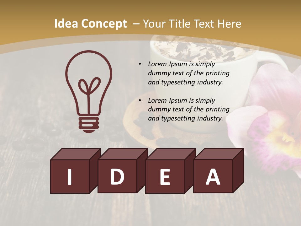 Coffee Cup Literature Aroma PowerPoint Template
