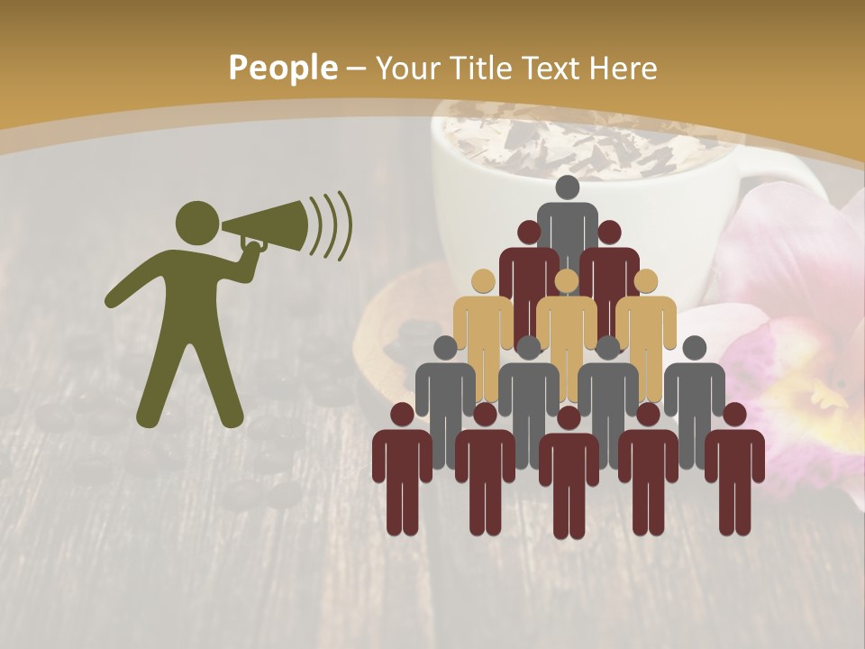 Coffee Cup Literature Aroma PowerPoint Template