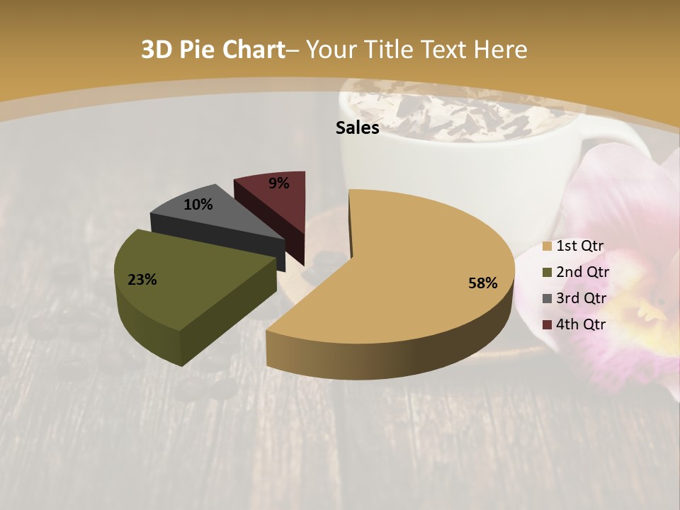 Coffee Cup Literature Aroma PowerPoint Template