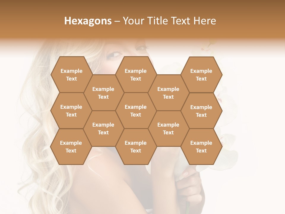 Woman Joy Orchids PowerPoint Template