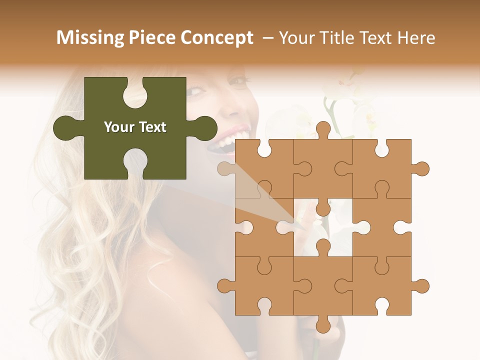 Woman Joy Orchids PowerPoint Template