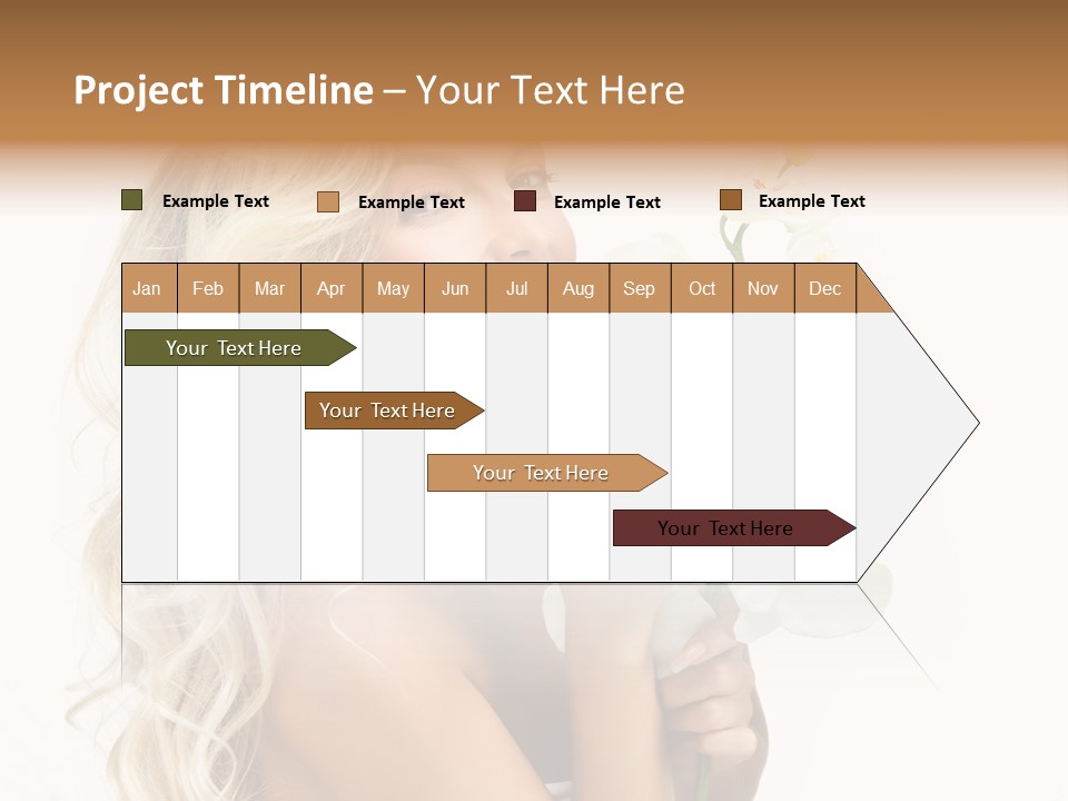 Woman Joy Orchids PowerPoint Template