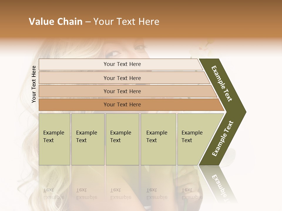 Woman Joy Orchids PowerPoint Template