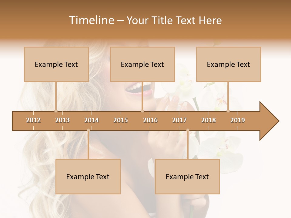 Woman Joy Orchids PowerPoint Template