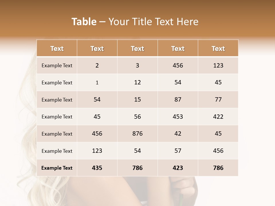 Woman Joy Orchids PowerPoint Template