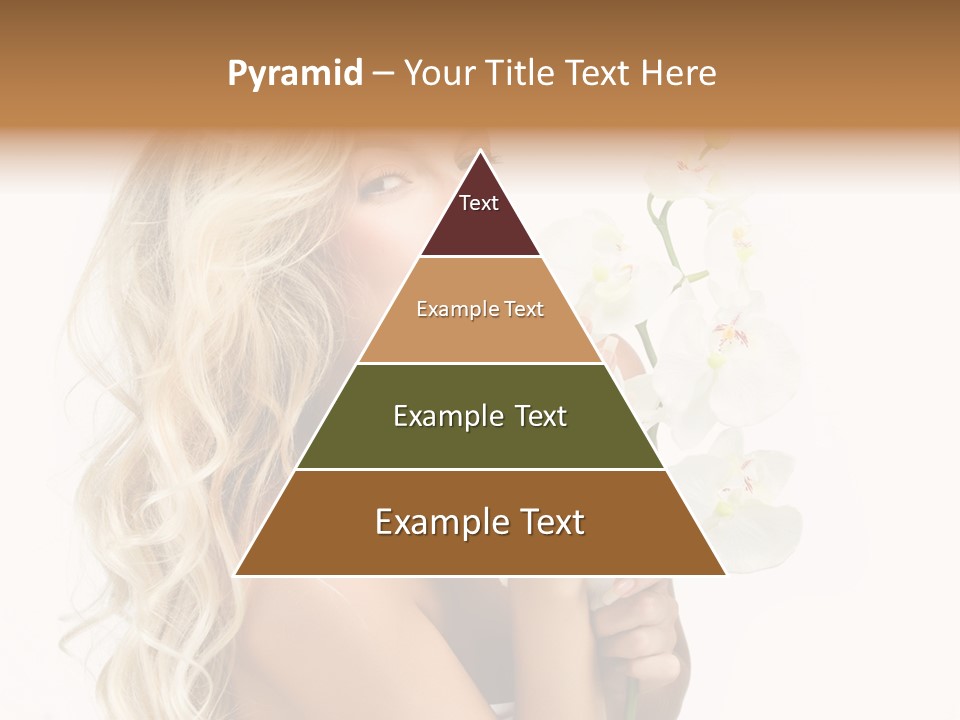 Woman Joy Orchids PowerPoint Template