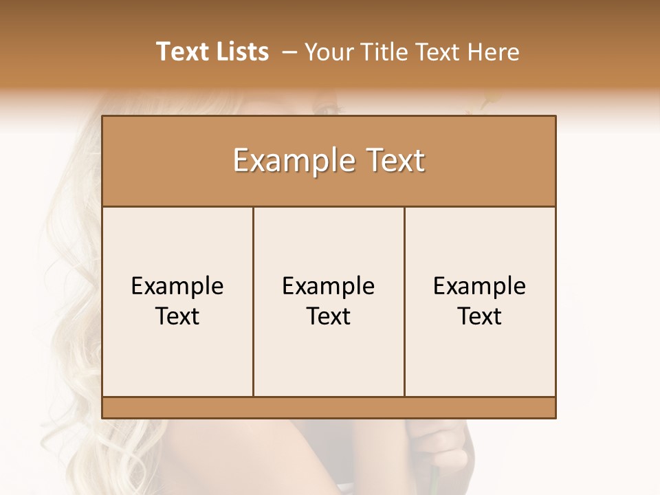 Woman Joy Orchids PowerPoint Template