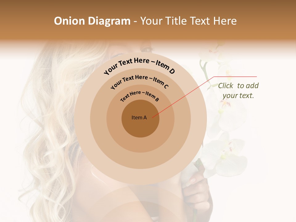 Woman Joy Orchids PowerPoint Template