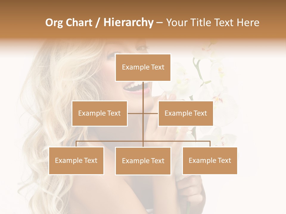 Woman Joy Orchids PowerPoint Template