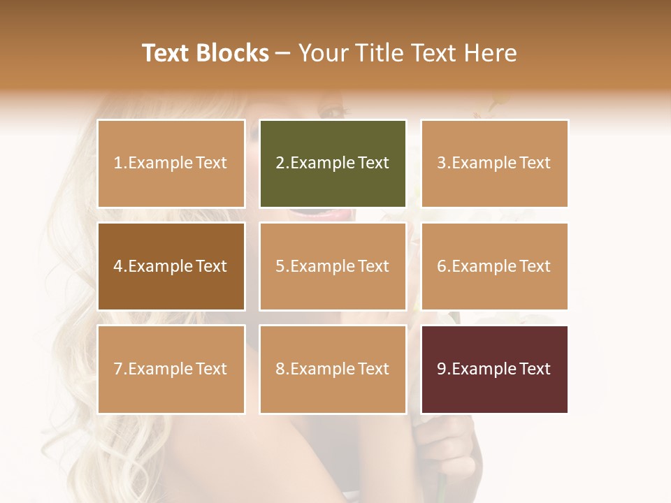 Woman Joy Orchids PowerPoint Template