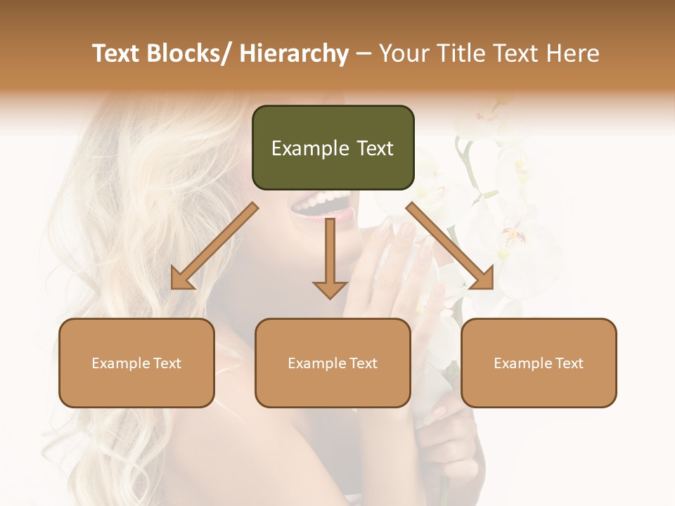 Woman Joy Orchids PowerPoint Template